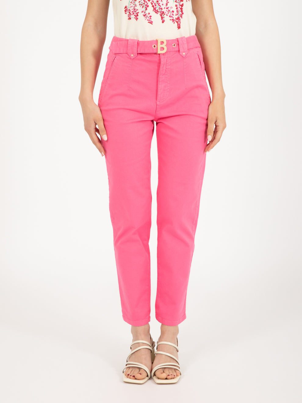 Pink Cosmos Cigarette Jeans