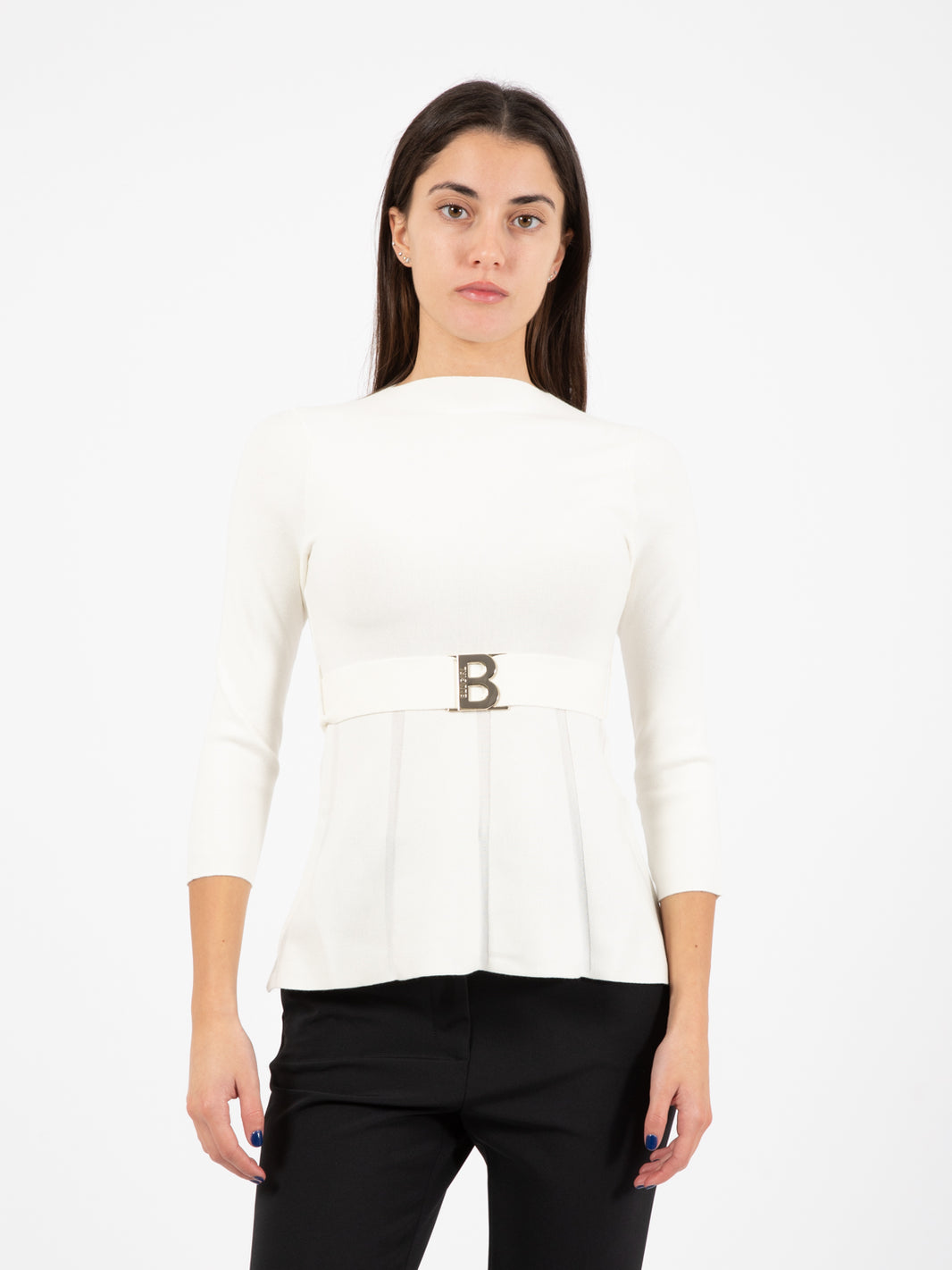 Chalk belt sweater