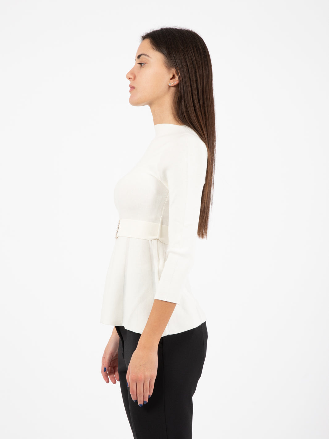 Chalk belt sweater
