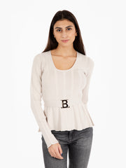 BLUGIRL - Maglia con cintura logo ghiaccio