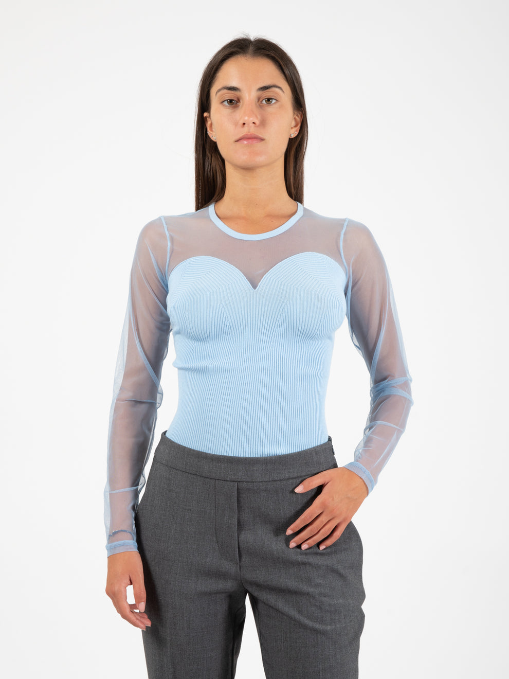Wind surfer transparent sleeve shirt