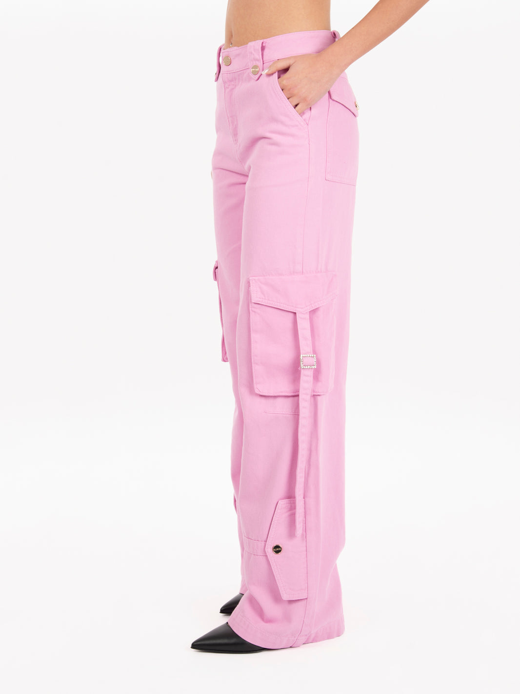Pastel lavander cargo trousers