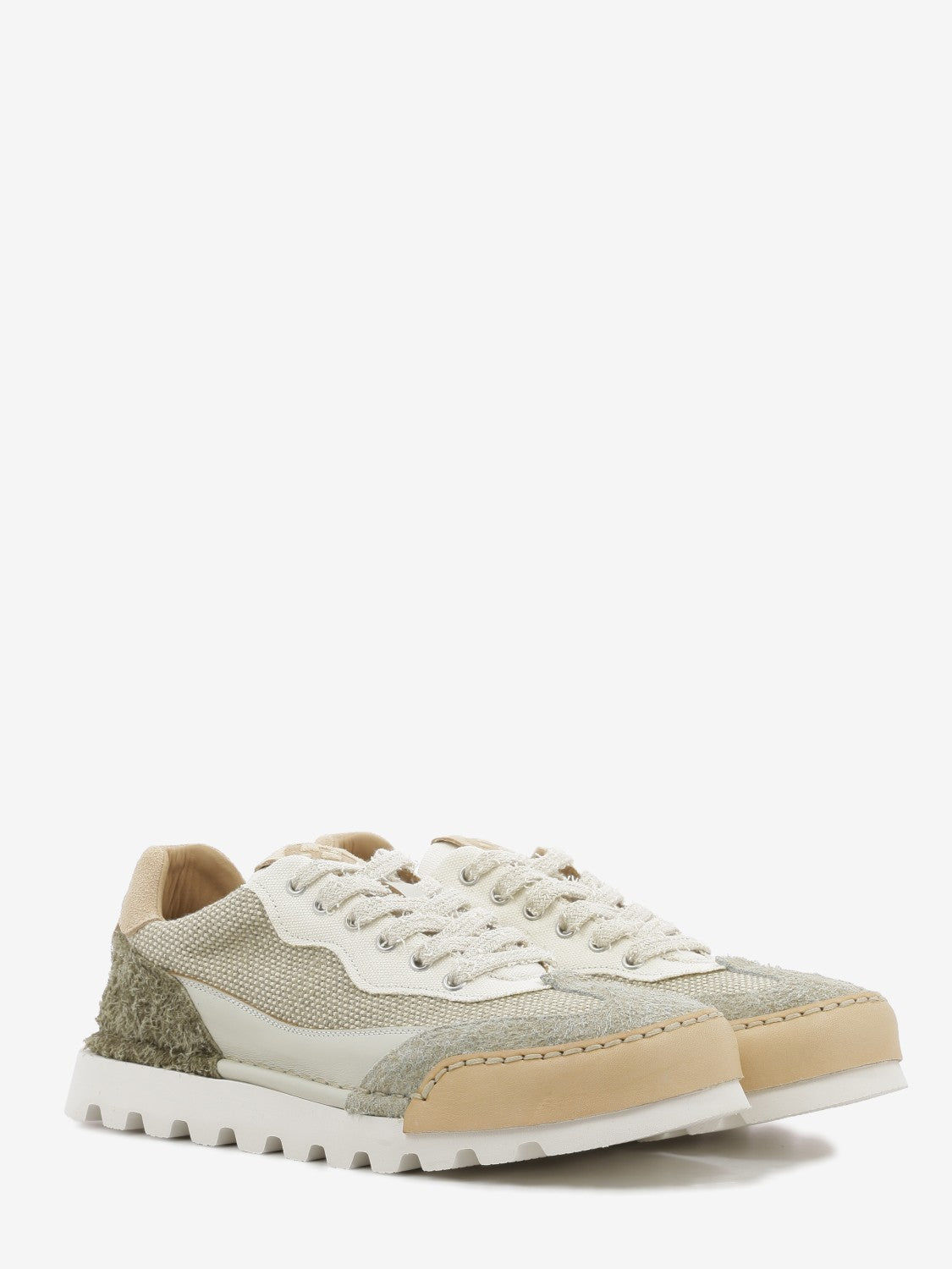 Beige canvas sneakers