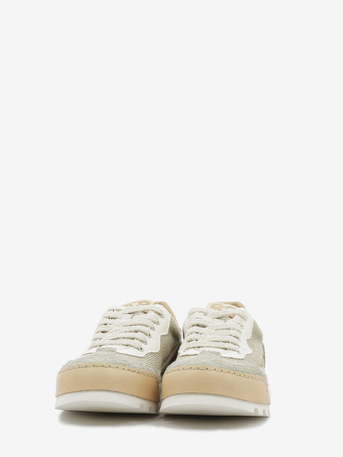 Beige canvas sneakers