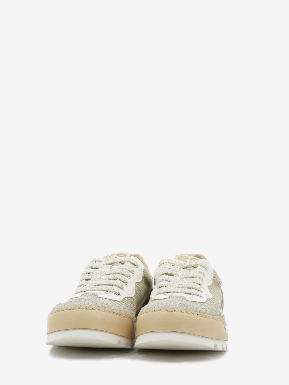 Beige canvas sneakers