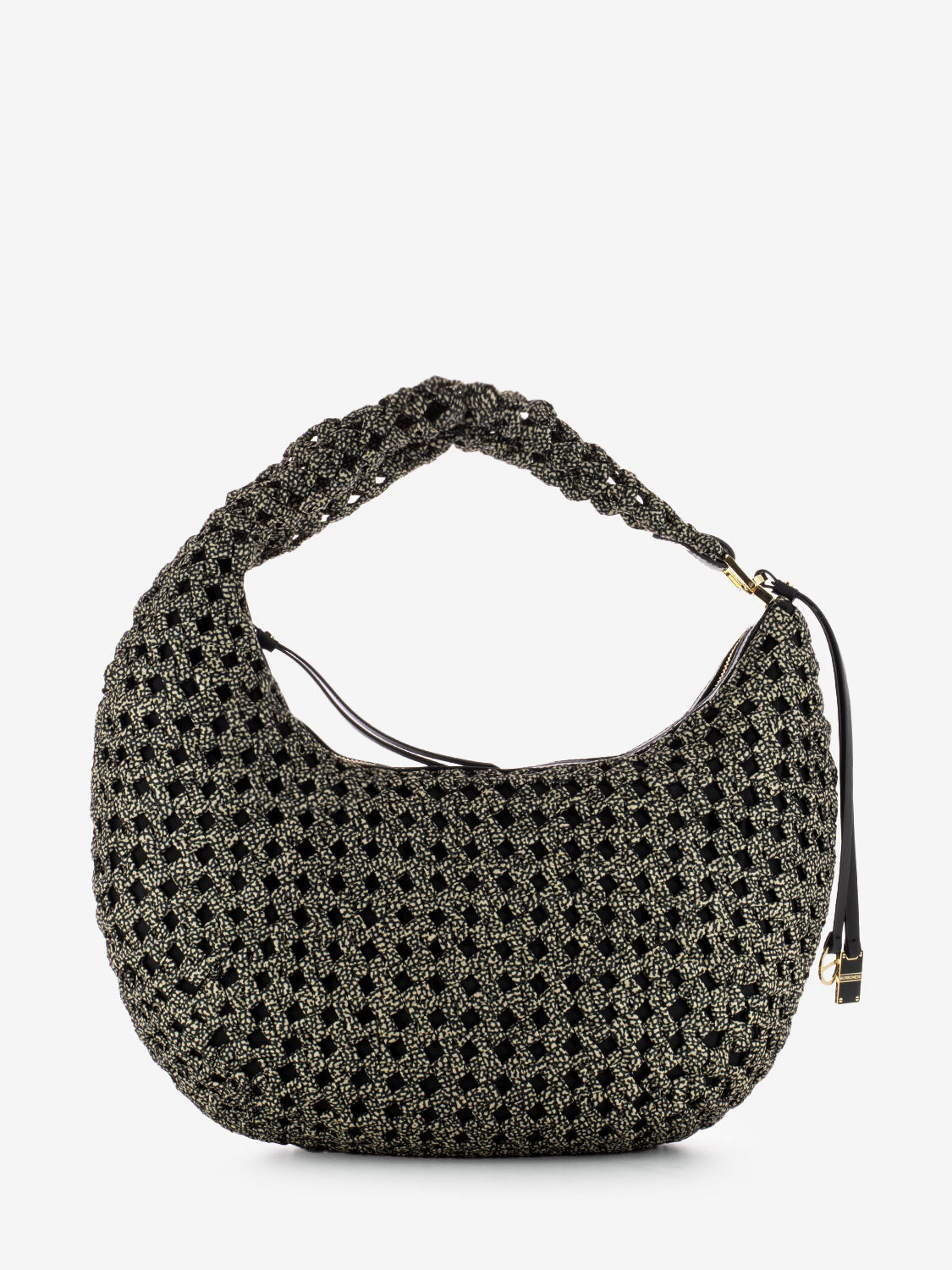 M Hobo Shoulder Bag Natural / Black