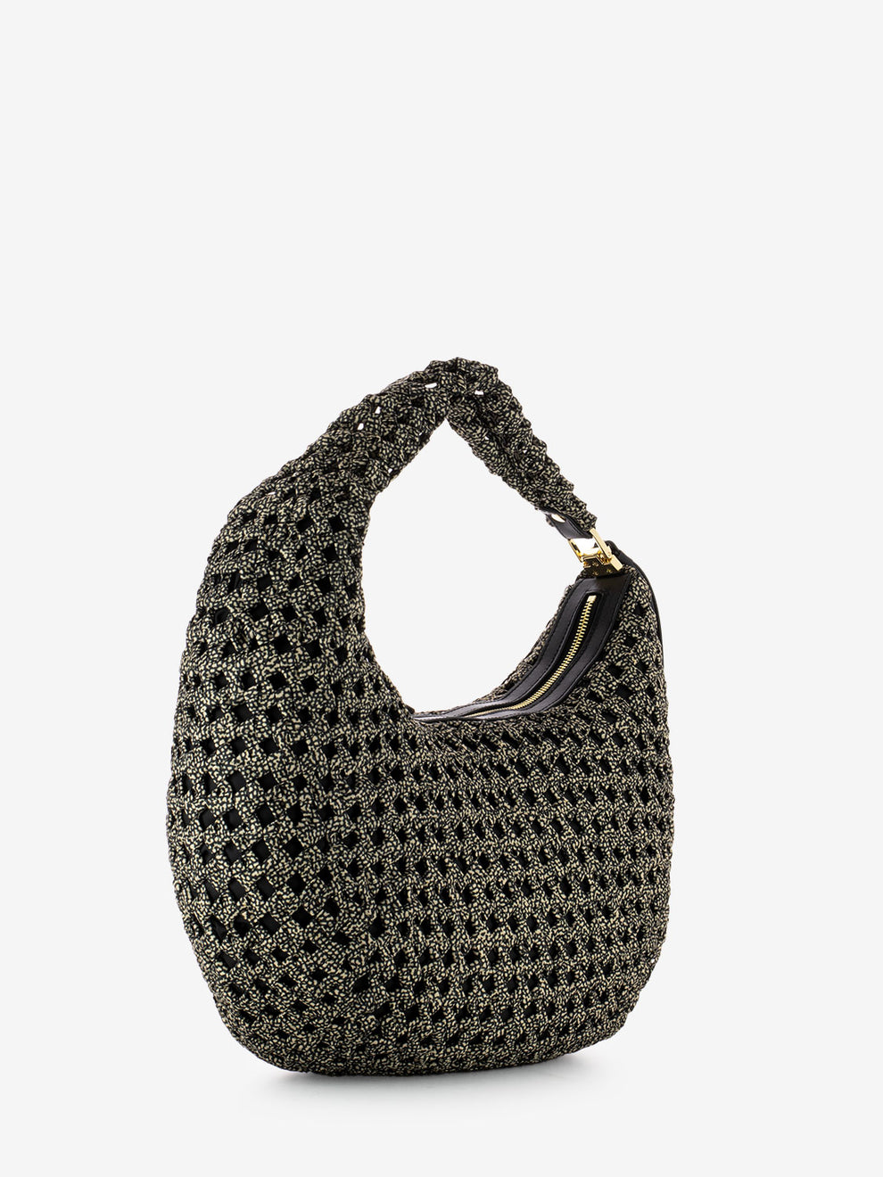 M Hobo Shoulder Bag Natural / Black