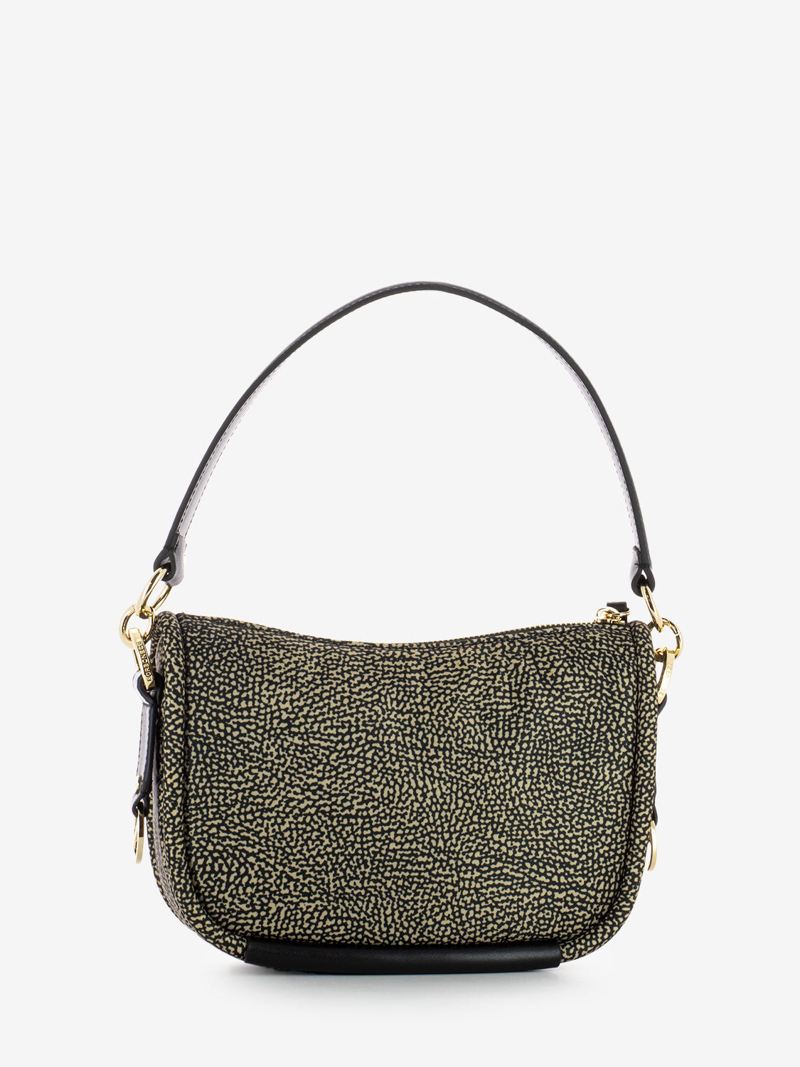 Natural / Black OP Print Shoulder Bag