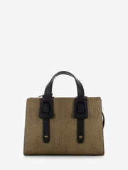 BORBONESE - Borsa bauletto Déjeuner naturale / nero