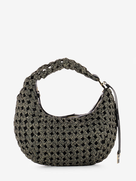 Borsa hobo mini OP naturale / nero