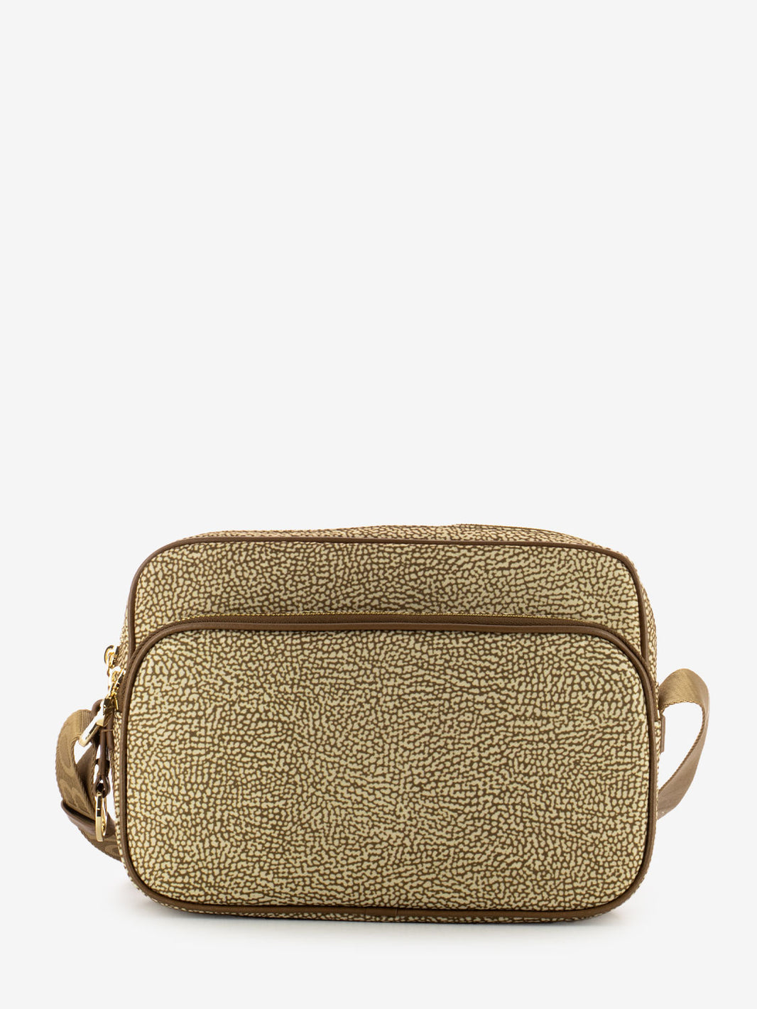 Camera bag M beige / brown print