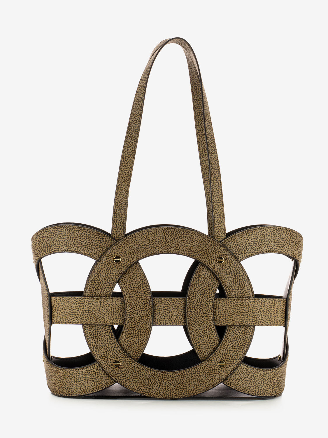 Shopper a spalla medium naturale / nero