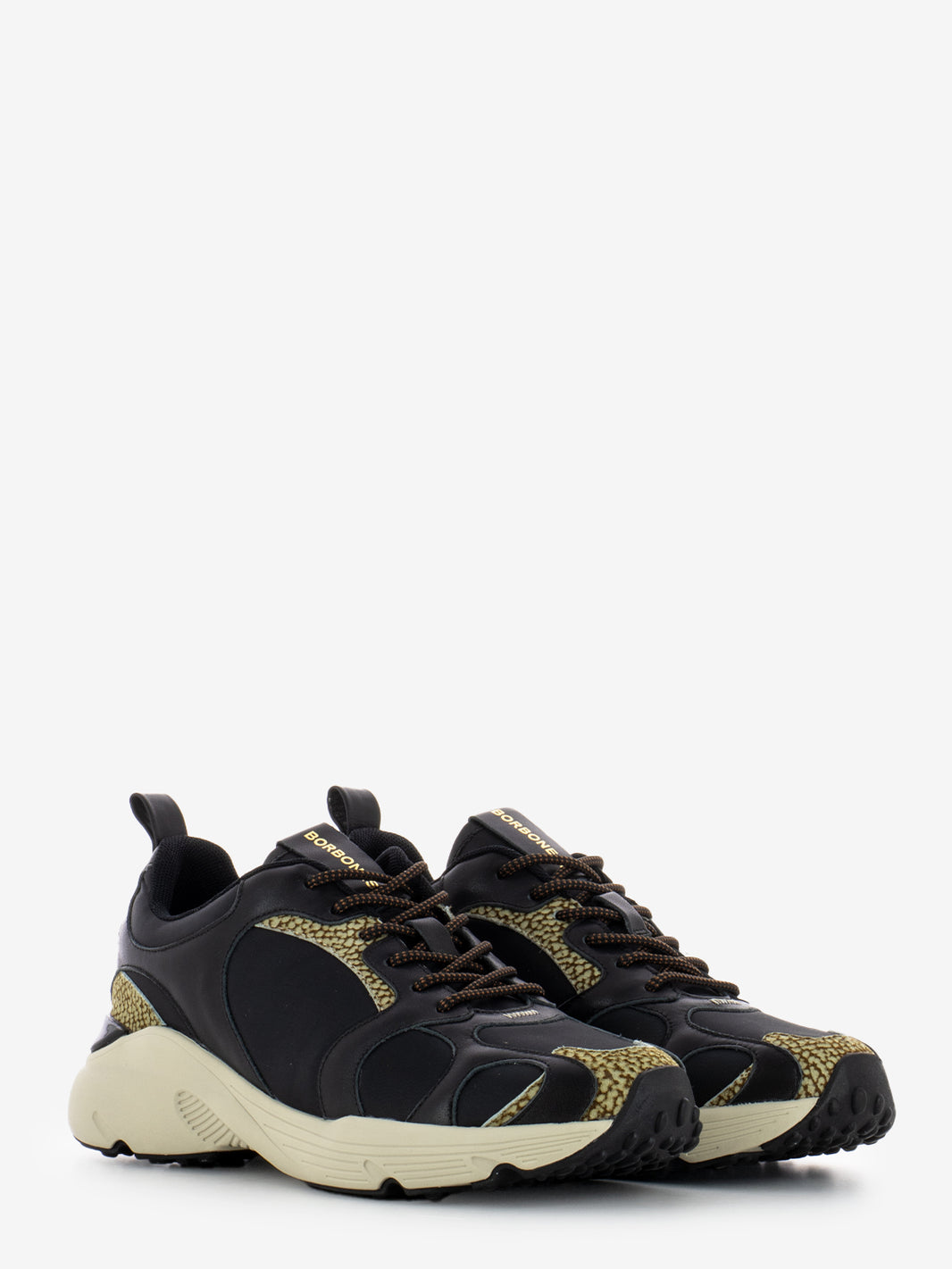 Sneakers running nero / op naturale
