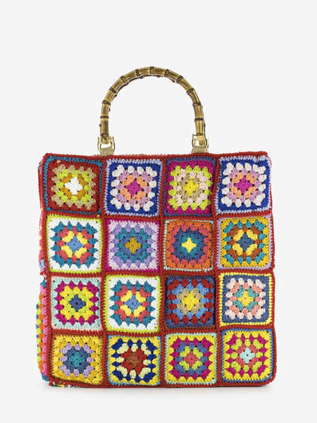 Borsa Xc1 Crochet large rossa