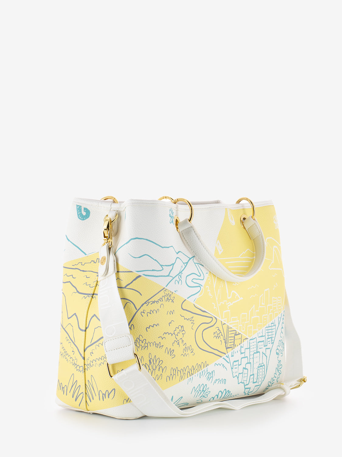 Borsa a mano Cartoline Brazil bianco