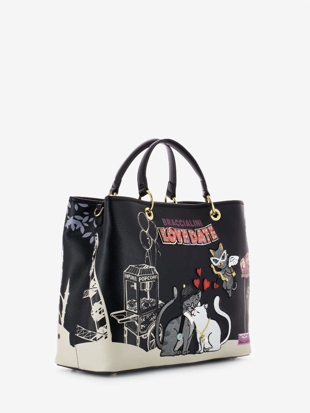 Borsa a mano "Love Date" allround nero / multicolor
