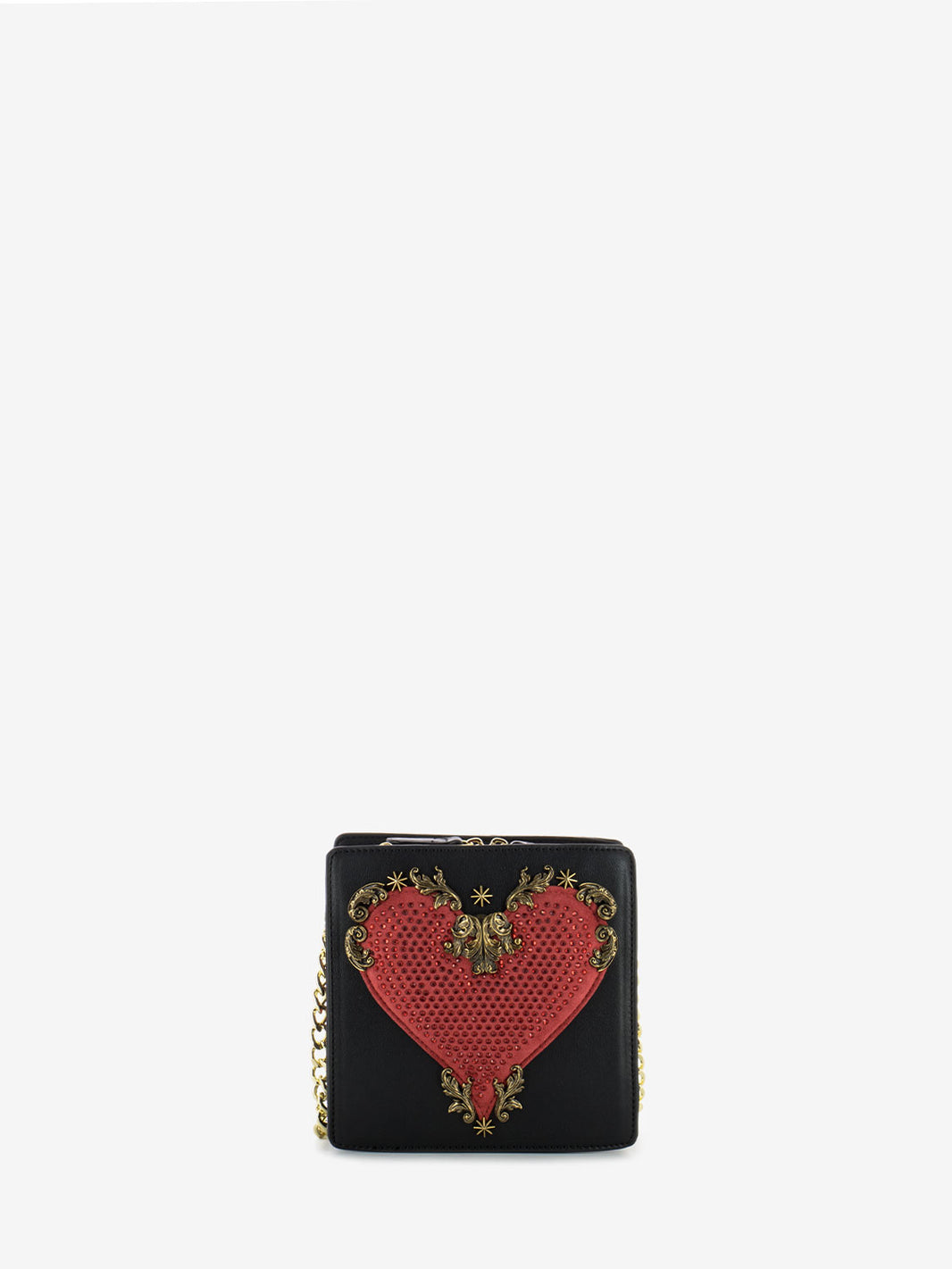 Borsa a tracolla Shape cuore nero / rosso / oro