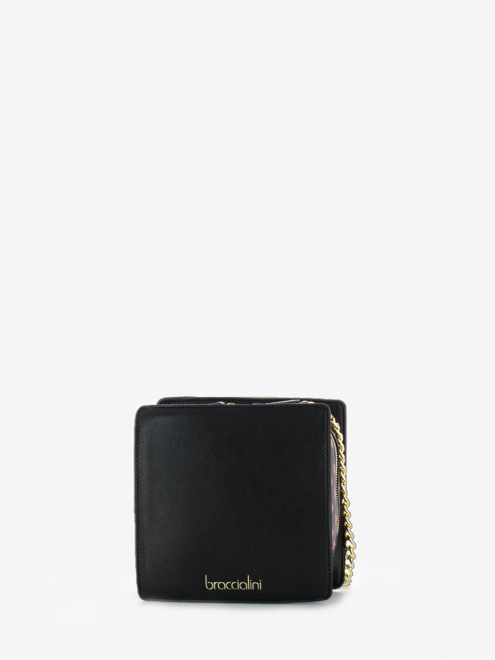 Heart Shape Shoulder Bag Black/Red/Gold