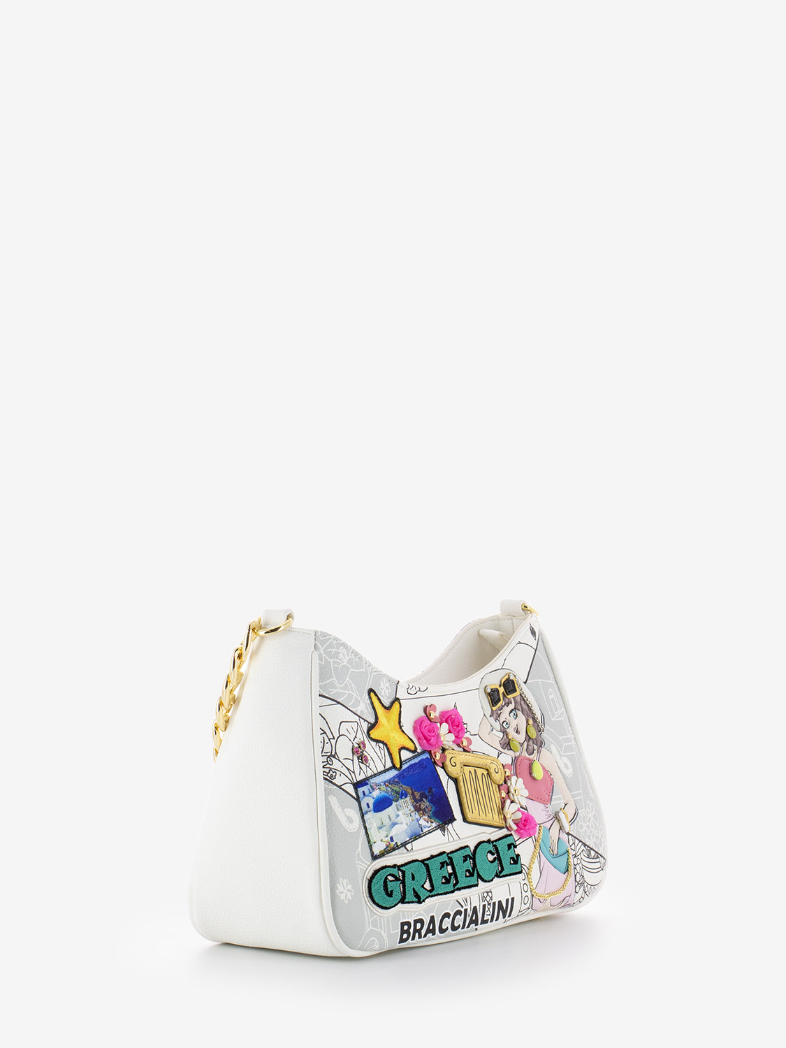 Borsa crossbody Cartoline bianca