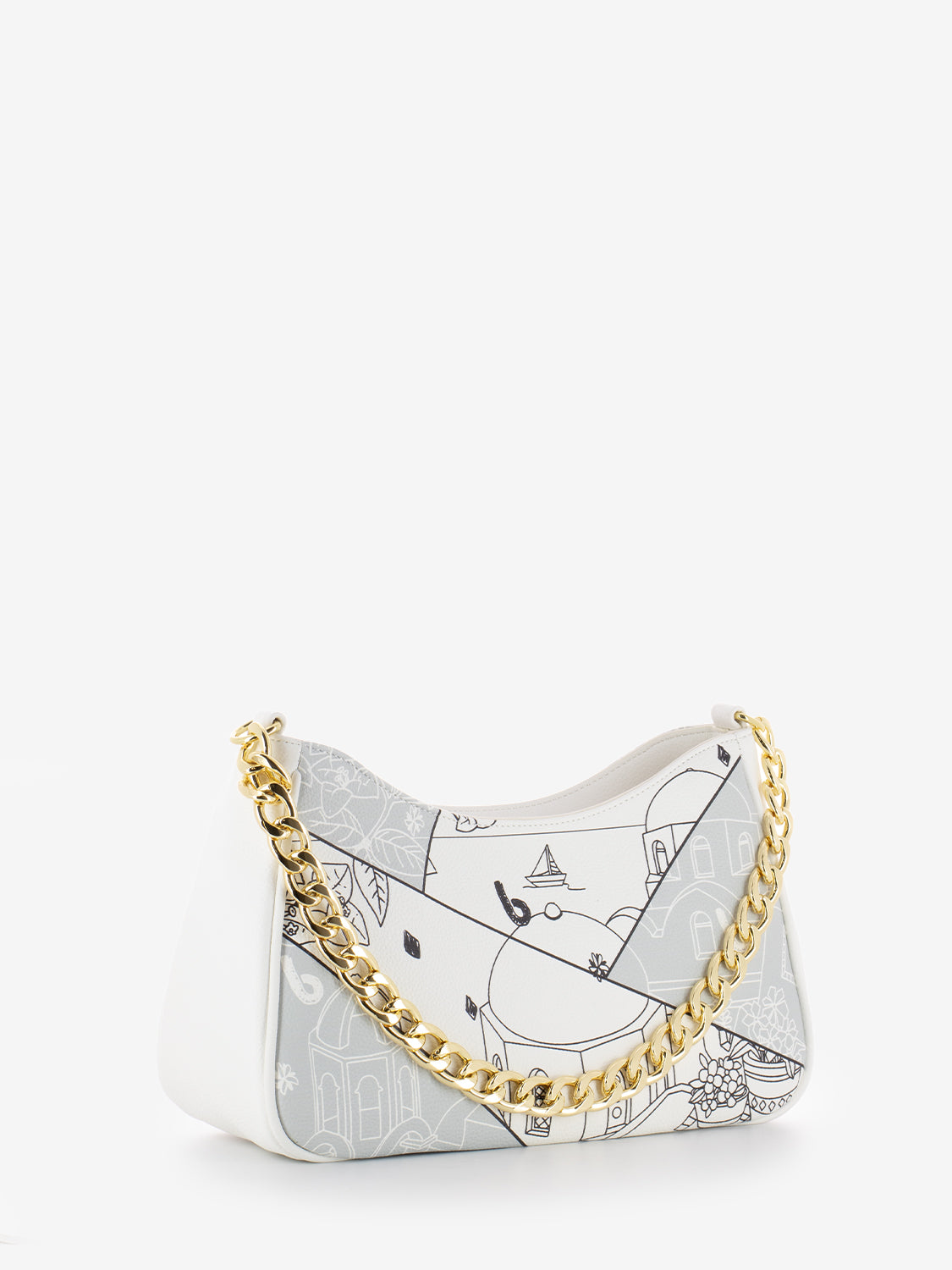 Borsa crossbody Cartoline bianca