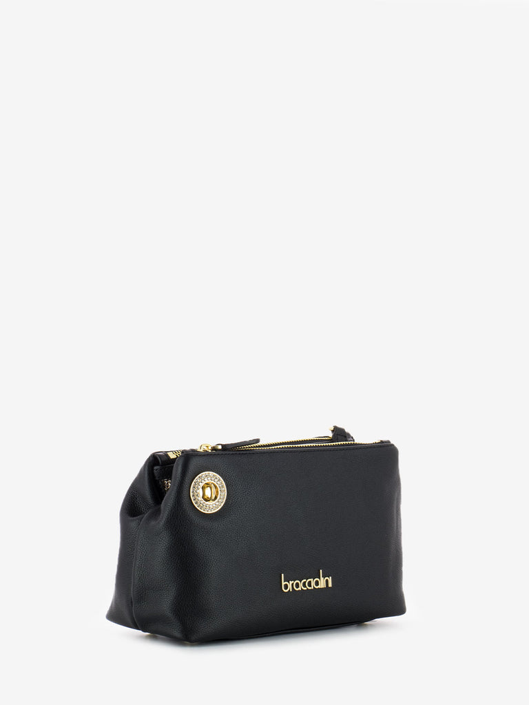 BRACCIALINI - Borsa Nora con strass black