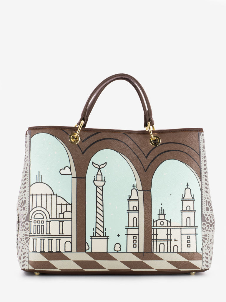 BRACCIALINI - Shopper Cartoline Mexico multicolor