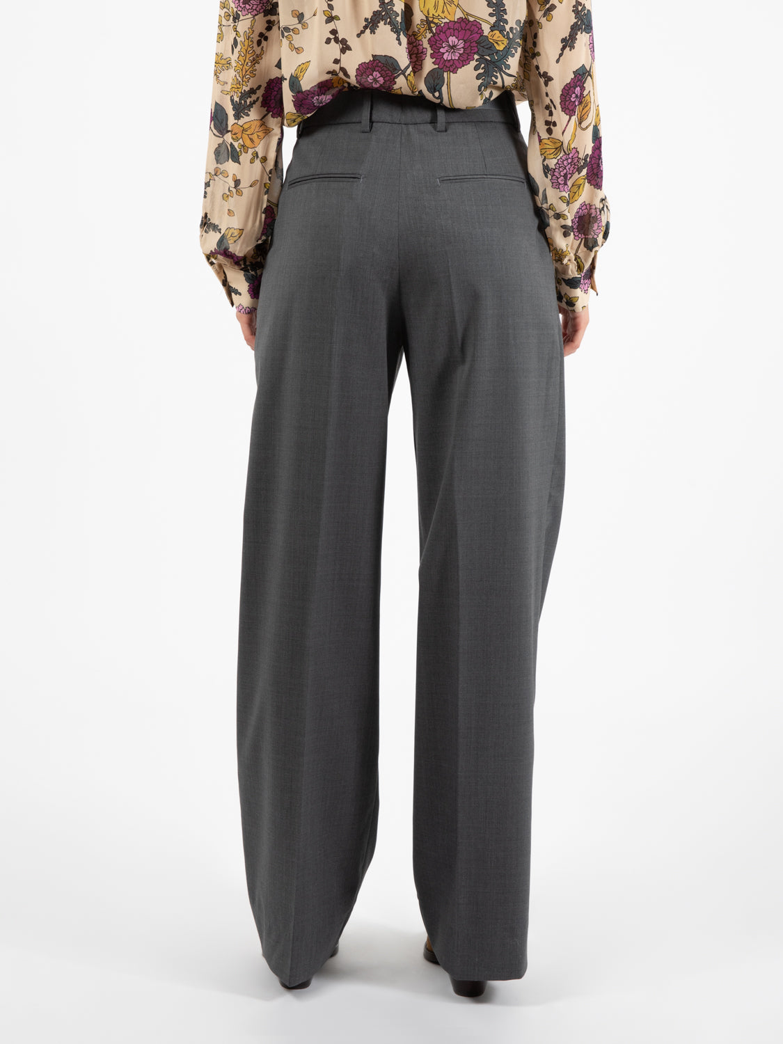 Pantalone a palazzo grigio medio