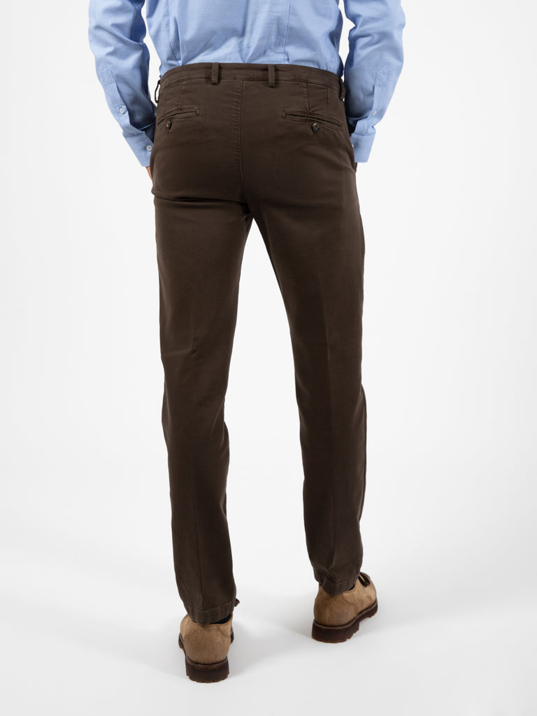 BRIGLIA 1949 - Pantalone BG05 operato elastico marrone