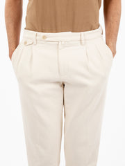 BRIGLIA 1949 - Pantalone carrot beige chiaro