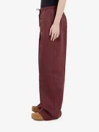 Pantalone in lino con coulisse ciocco