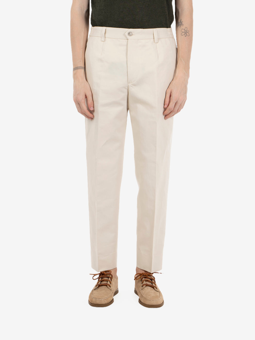 Pantalone Portofino carrot fit beige