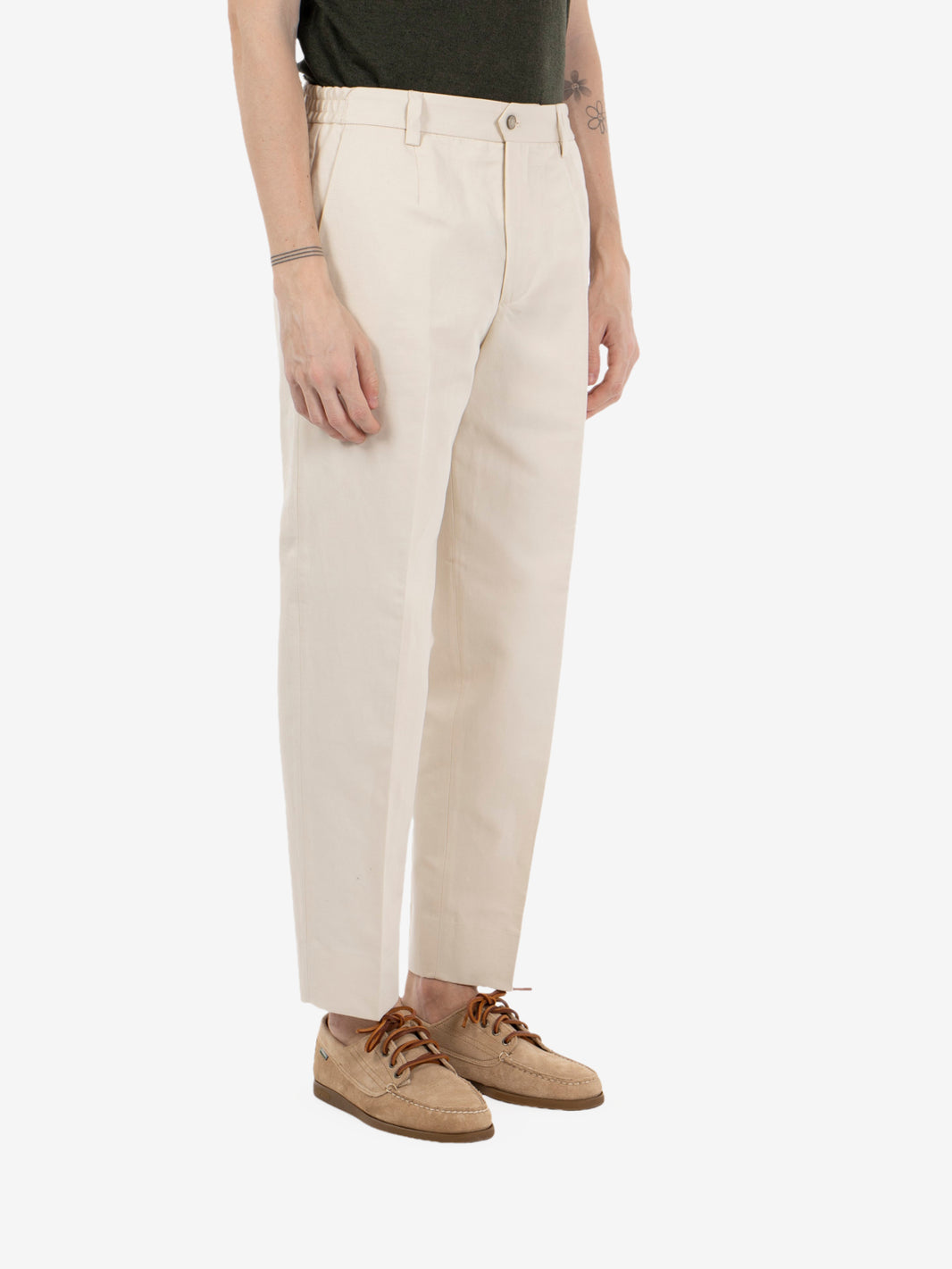 Pantalone Portofino carrot fit beige