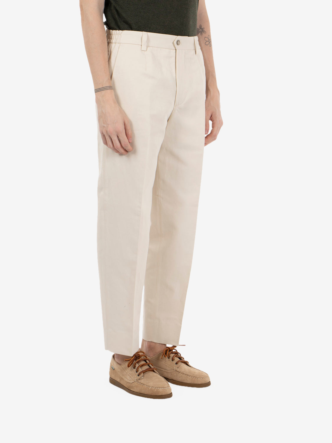 Pantalone Portofino carrot fit beige