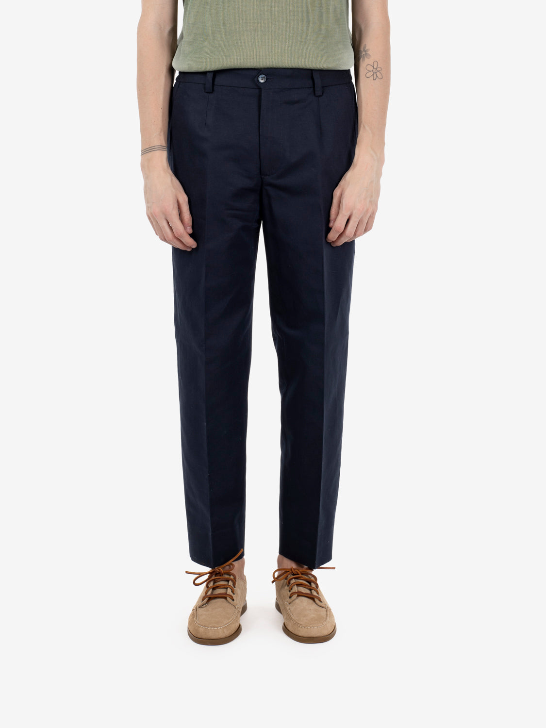 PORTOFINOS TROUSERS LINEN-COTTON KNITTED NAVY PORTOFINOS/300050_00011