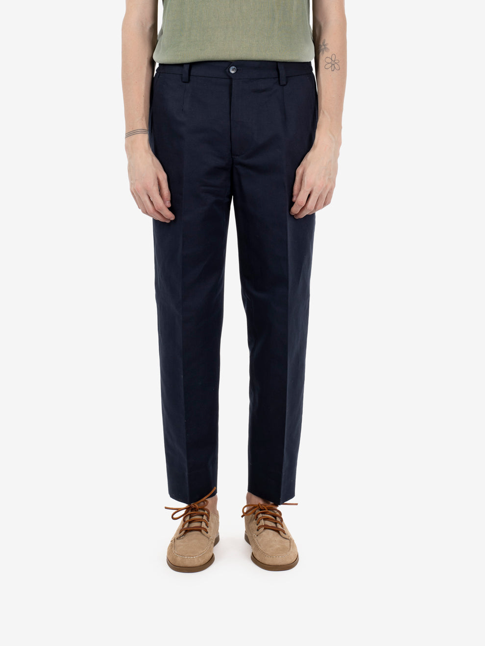 PORTOFINOS TROUSERS LINEN-COTTON KNITTED NAVY PORTOFINOS/300050_00011