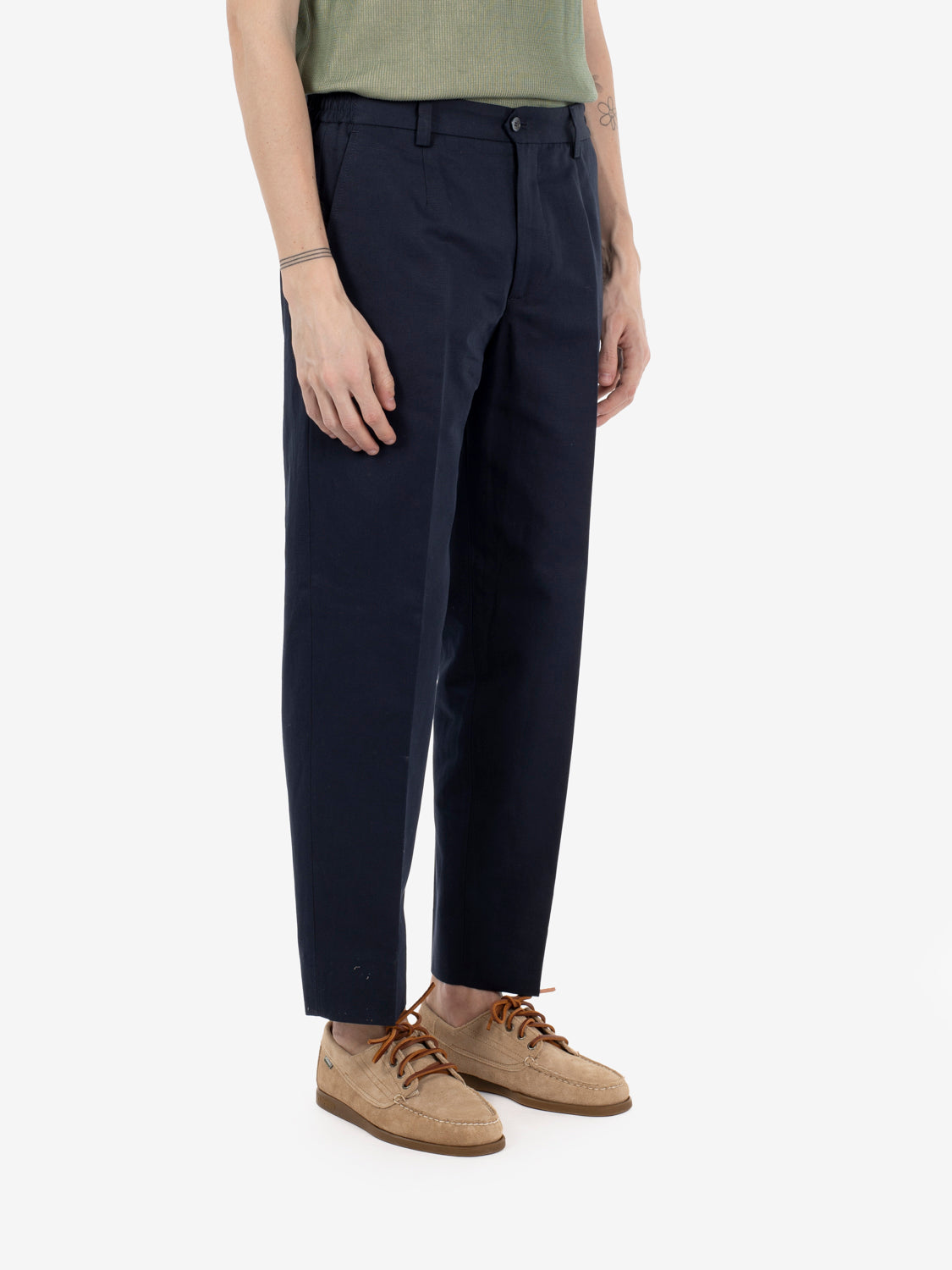 PORTOFINOS TROUSERS LINEN-COTTON KNITTED NAVY PORTOFINOS/300050_00011