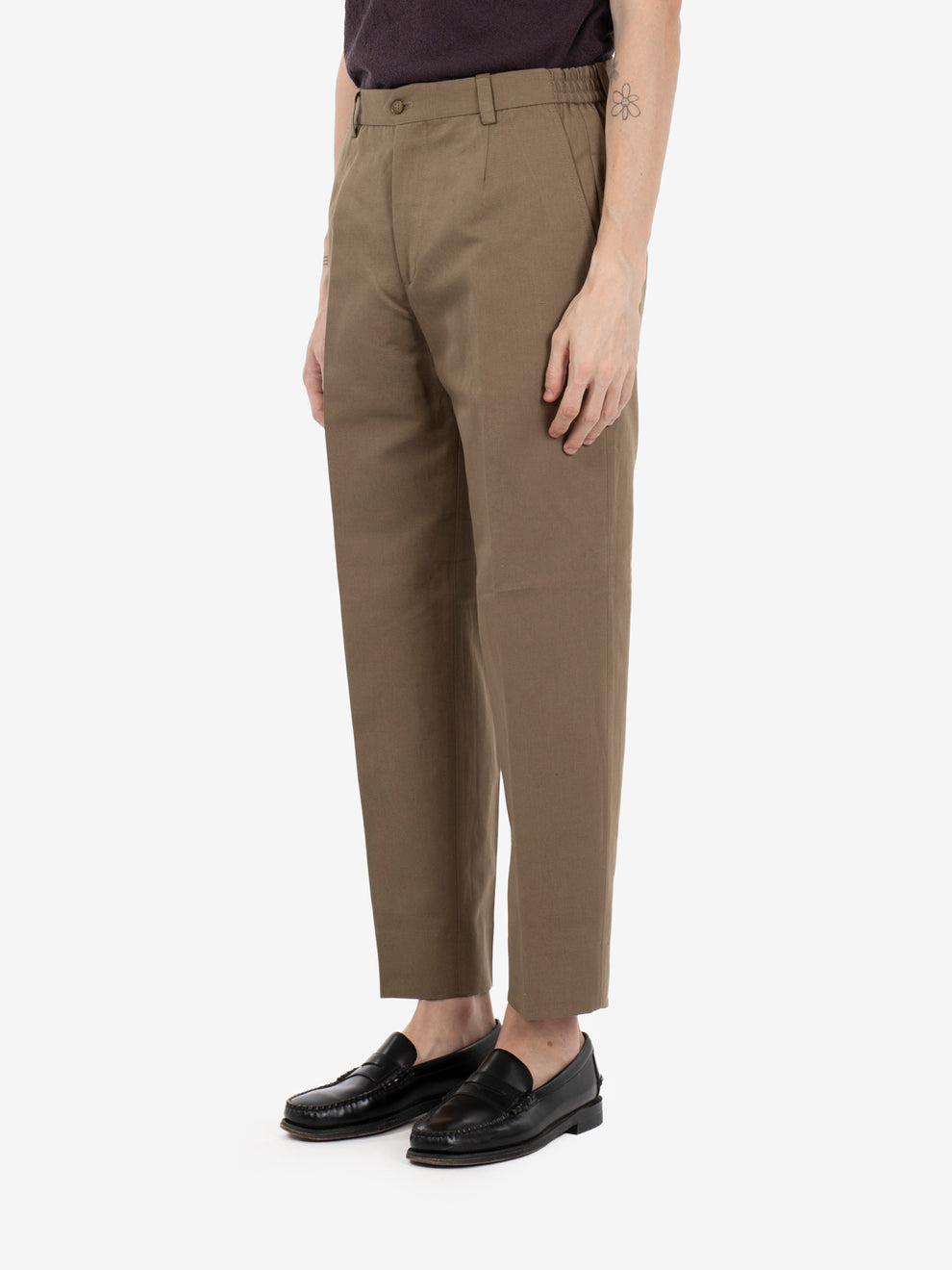 PORTOFINOS TROUSERS LINEN-COTTON KNITTED DOVE GREY PORTOFINOS/300050_00063