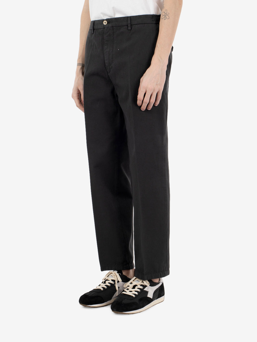 ARSENALD TROUSERS LINEN-COTTON TRICOTIN BLACK ARSENALD/300016_00010