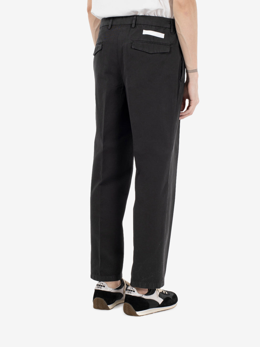 ARSENALD TROUSERS LINEN-COTTON TRICOTIN BLACK ARSENALD/300016_00010