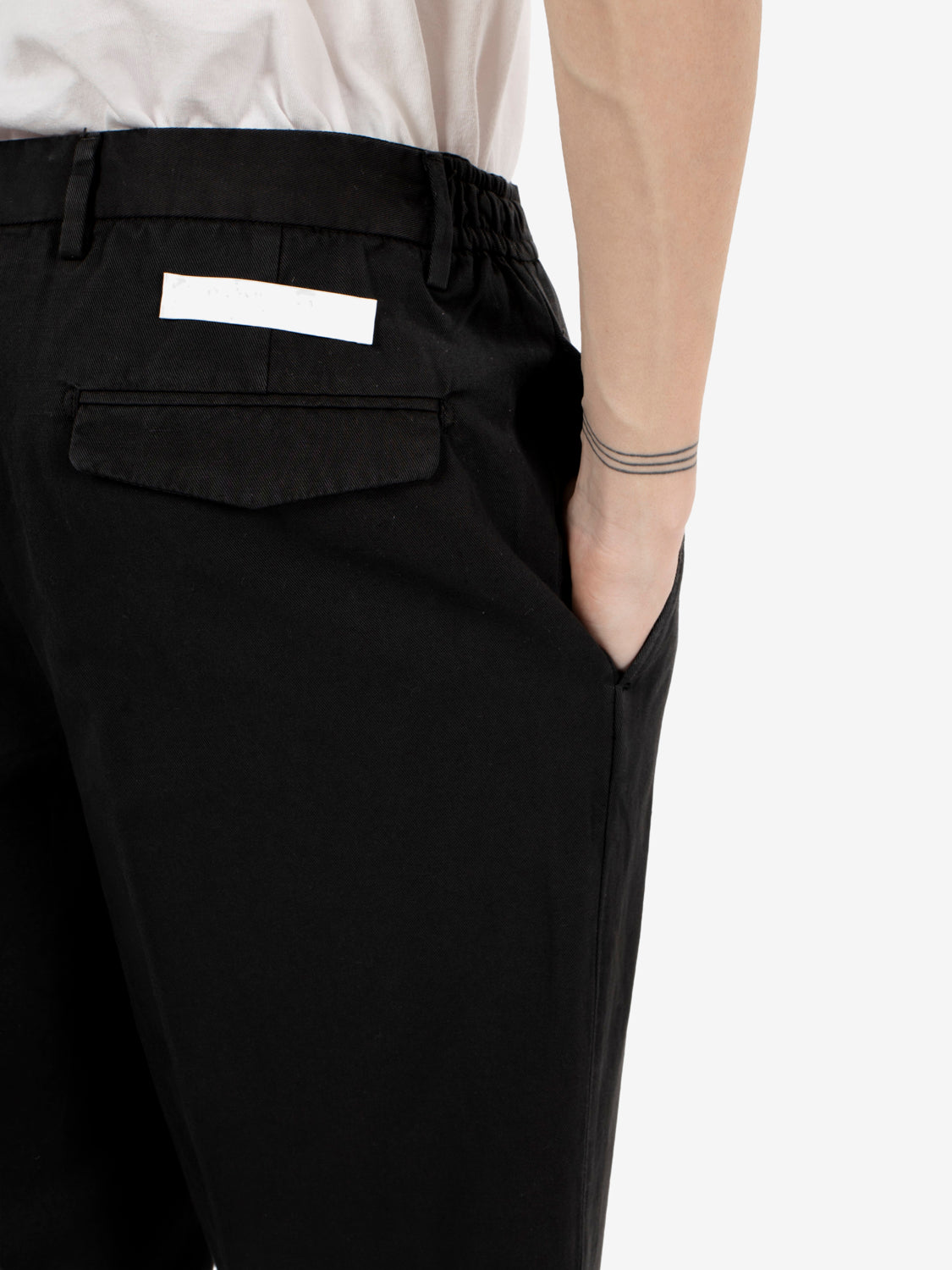 ARSENALD TROUSERS LINEN-COTTON TRICOTIN BLACK ARSENALD/300016_00010