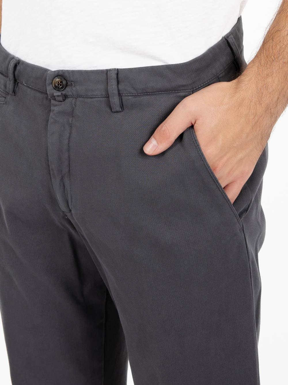 Pantaloni basic grigio medio