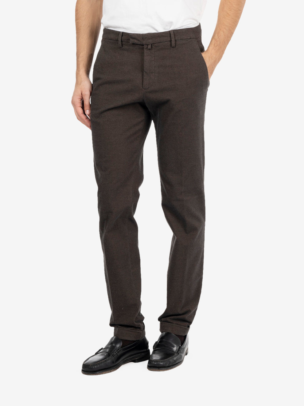 BG03 trousers with cocoa ruffle
