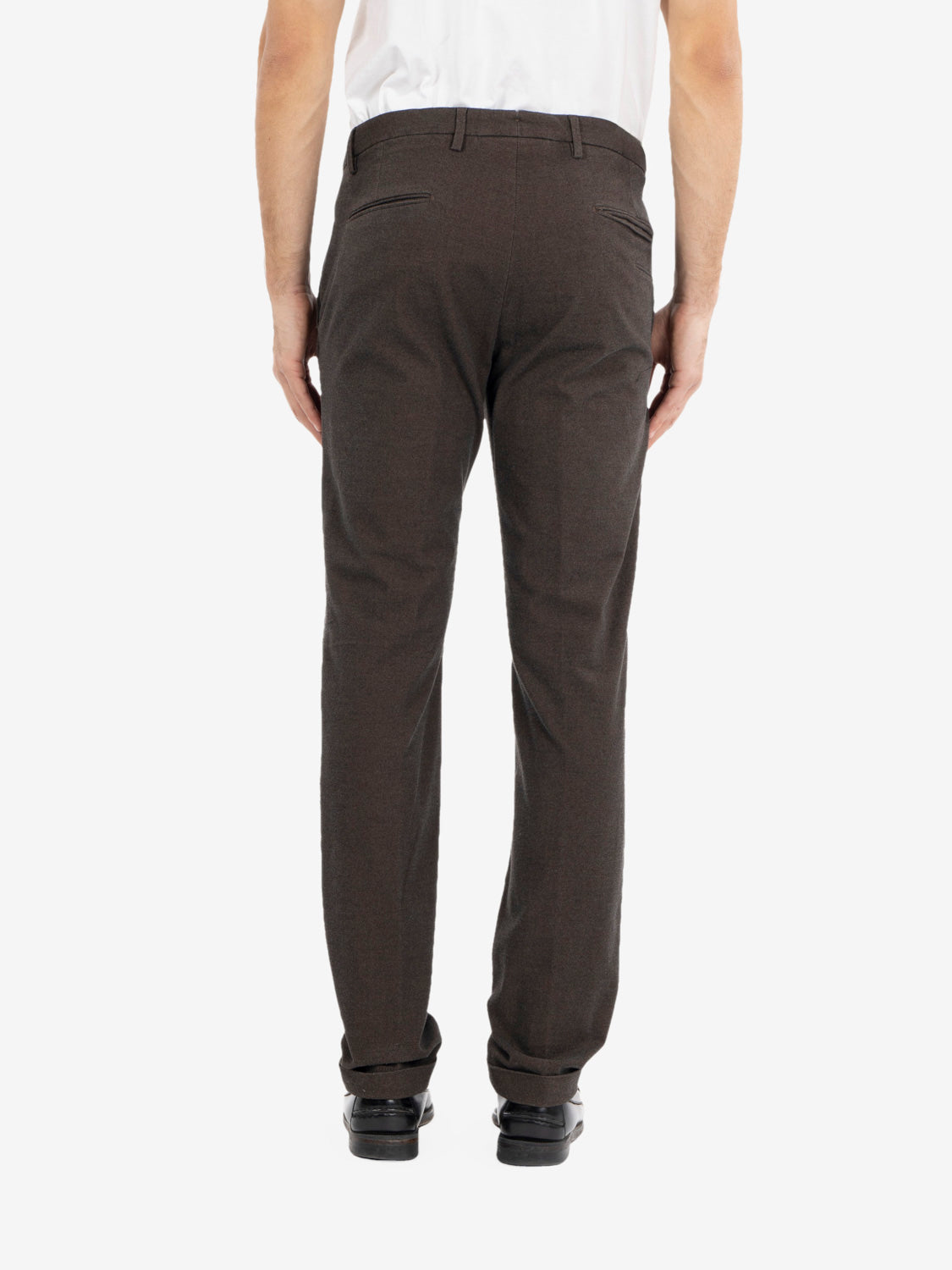 BG03 trousers with cocoa ruffle