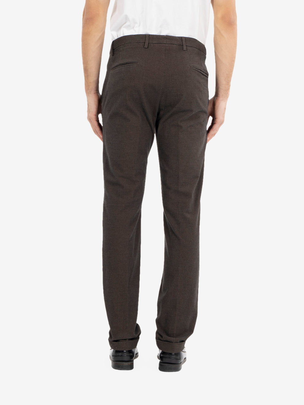 BG03 trousers with cocoa ruffle