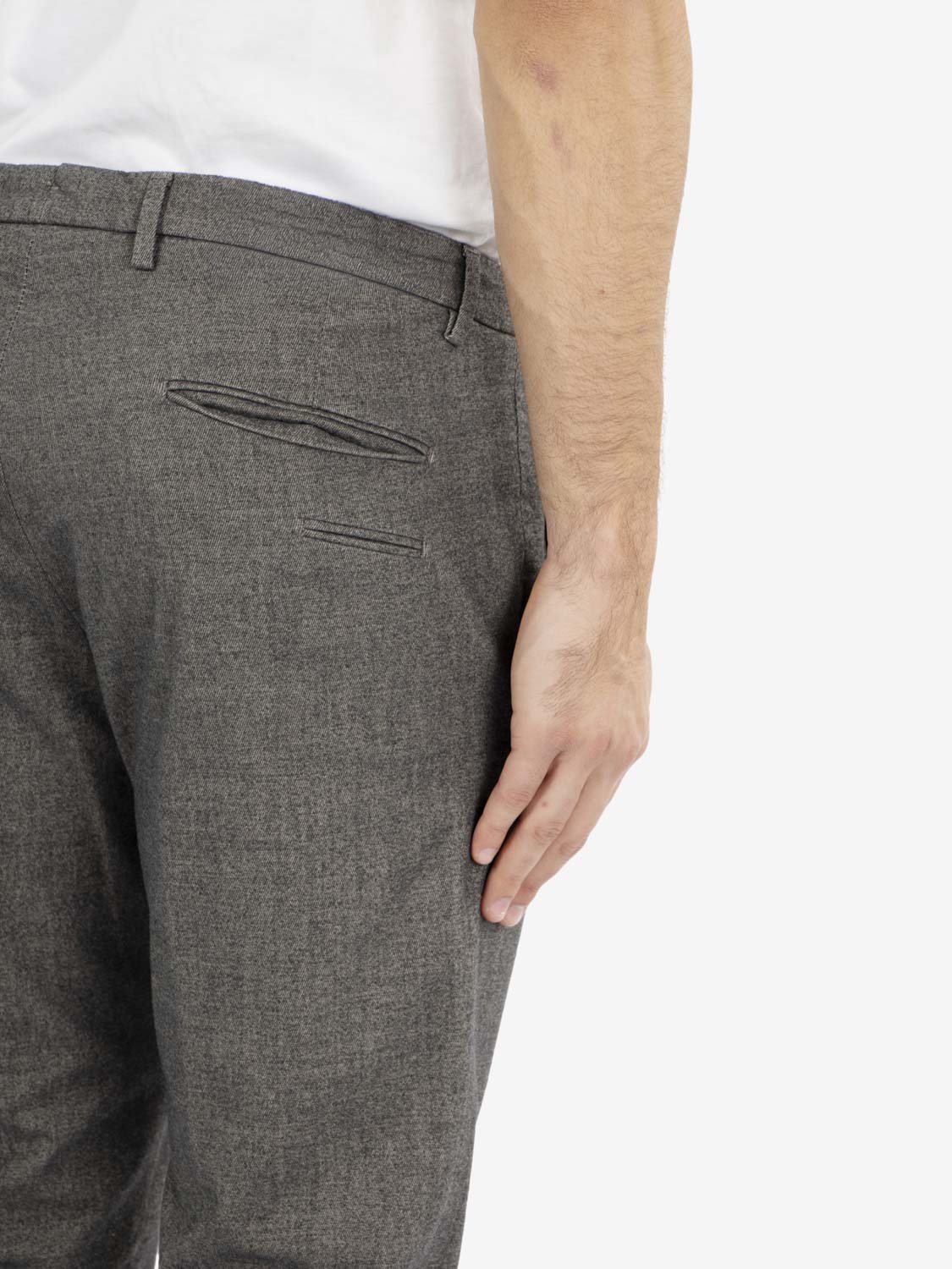 Pantaloni BG03 con balza grigio