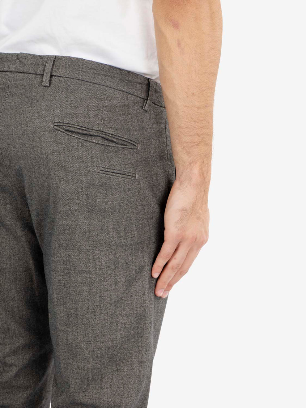 Pantaloni BG03 con balza grigio