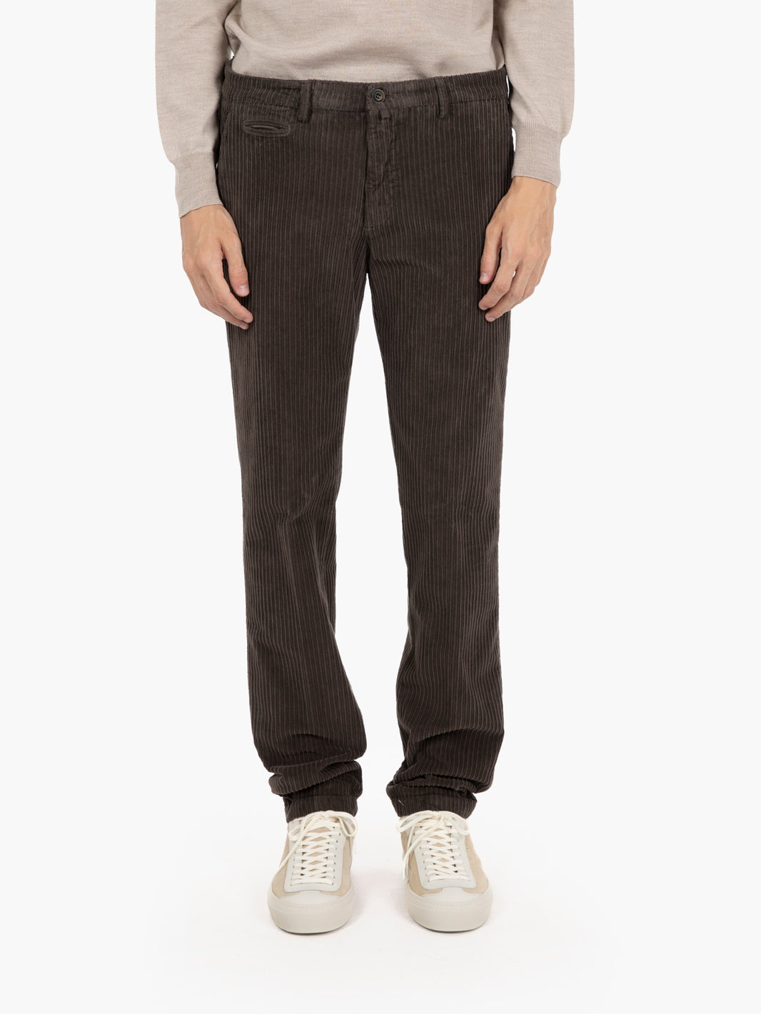 Pantaloni BG05 in cotone a coste camoscio