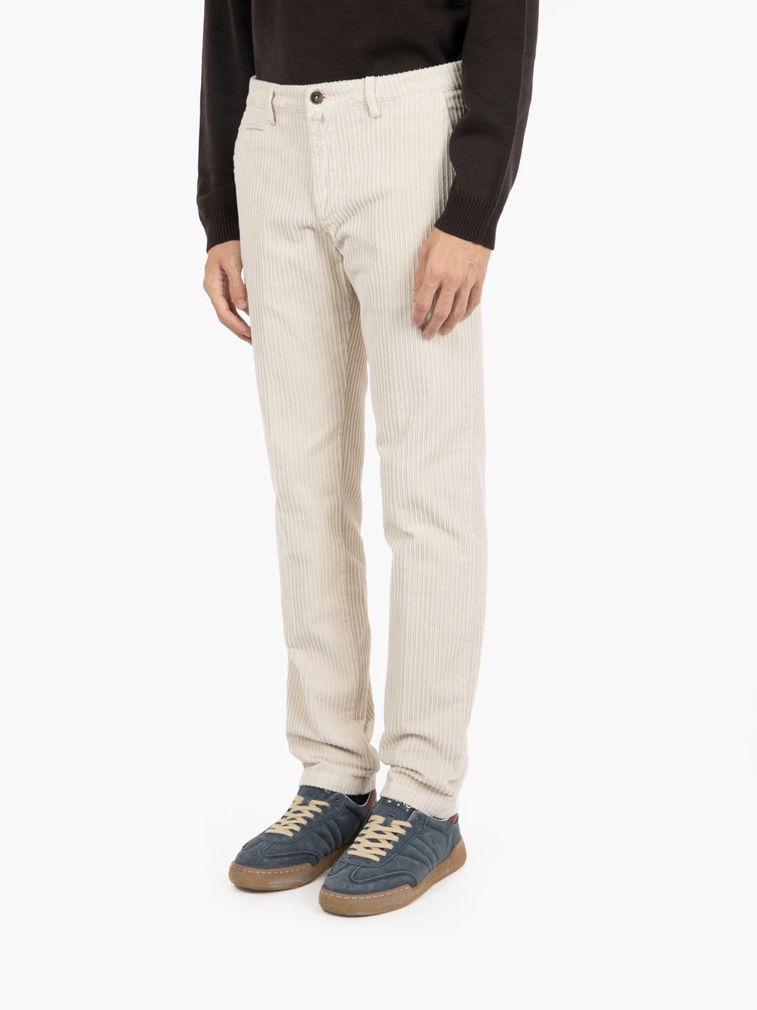 Pantaloni BG05 in cotone a coste lino