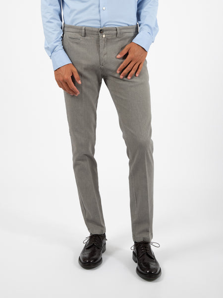 Pantaloni BG05 in cotone operato grigio
