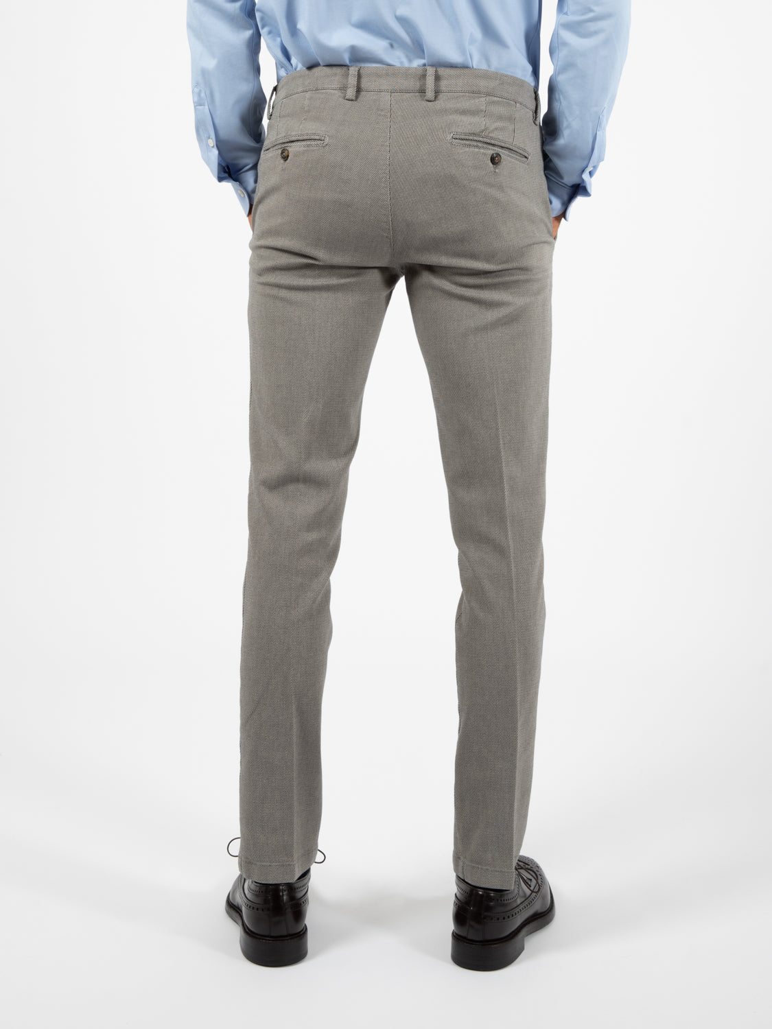 Pantaloni BG05 in cotone operato grigio